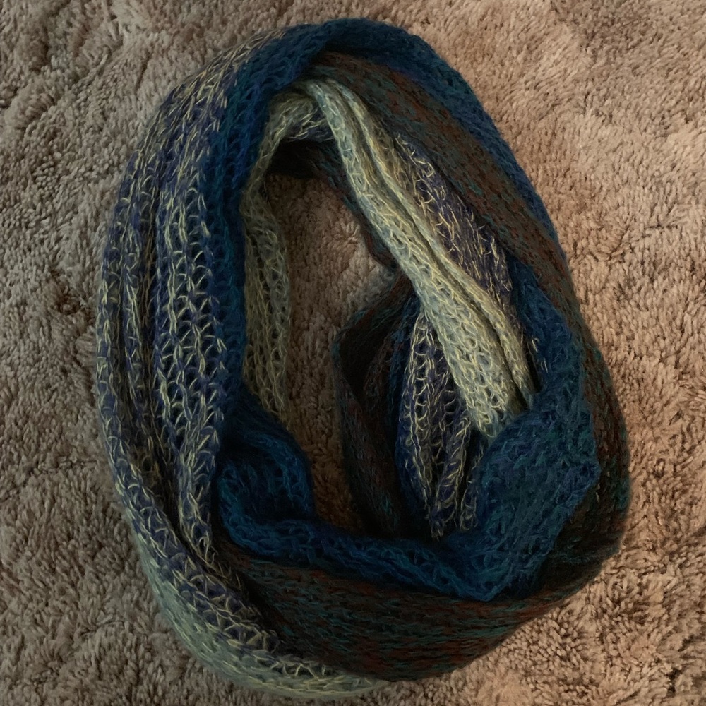 Neutral colored infinity scarf